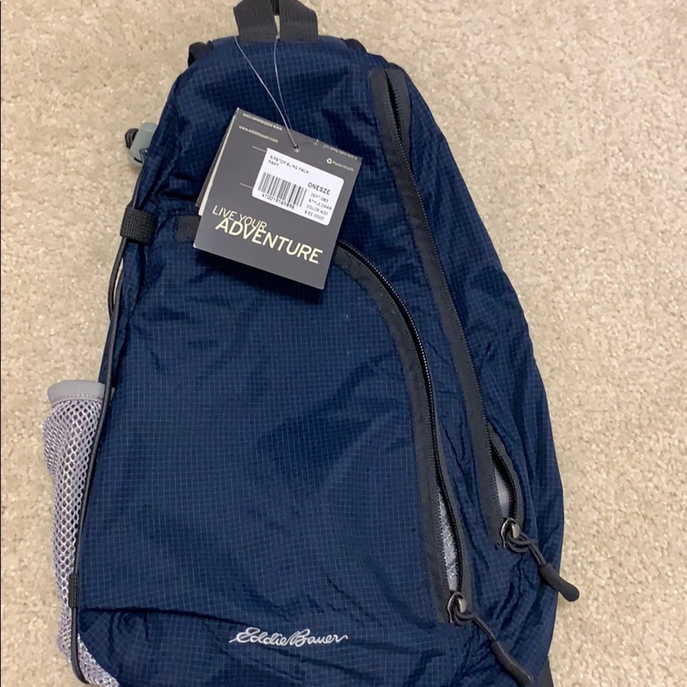 Eddie Bauer ripstop sling pack navy